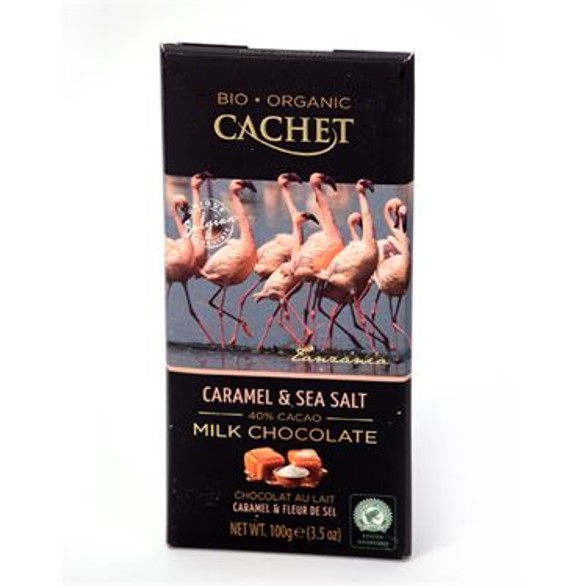 Se Cachet Øko chokolade bar - Caramel & Sea Salt hos Haugaard Vin